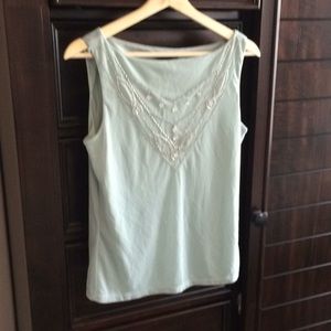 Sequined Sparkly Mint Top
